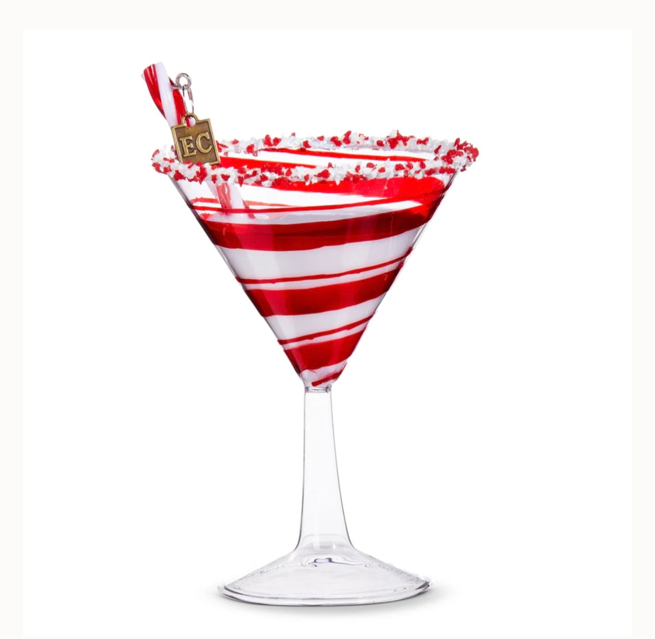 RAZ Peppermint Christmas Cocktail Ornament