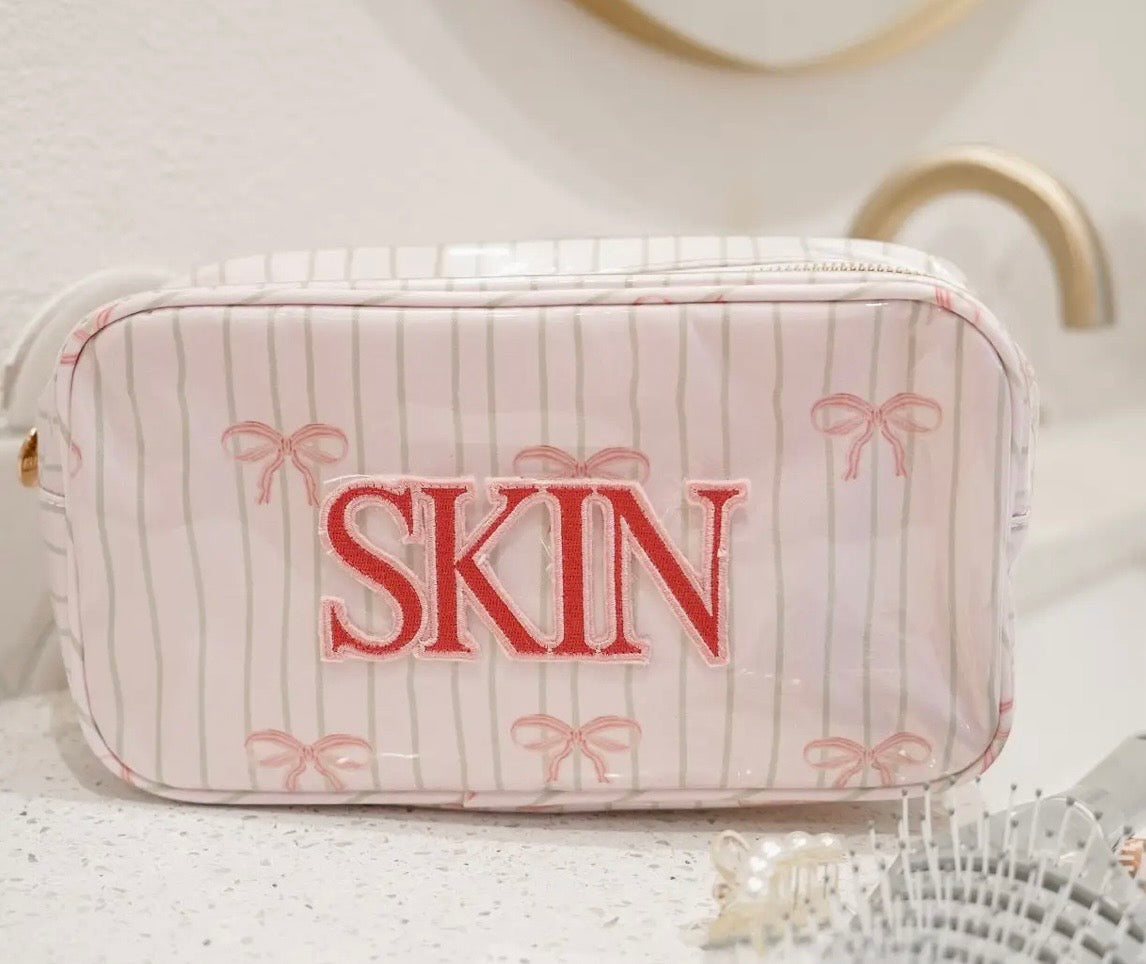 Skin - Pink Ribbons Clear Coat Large Bag