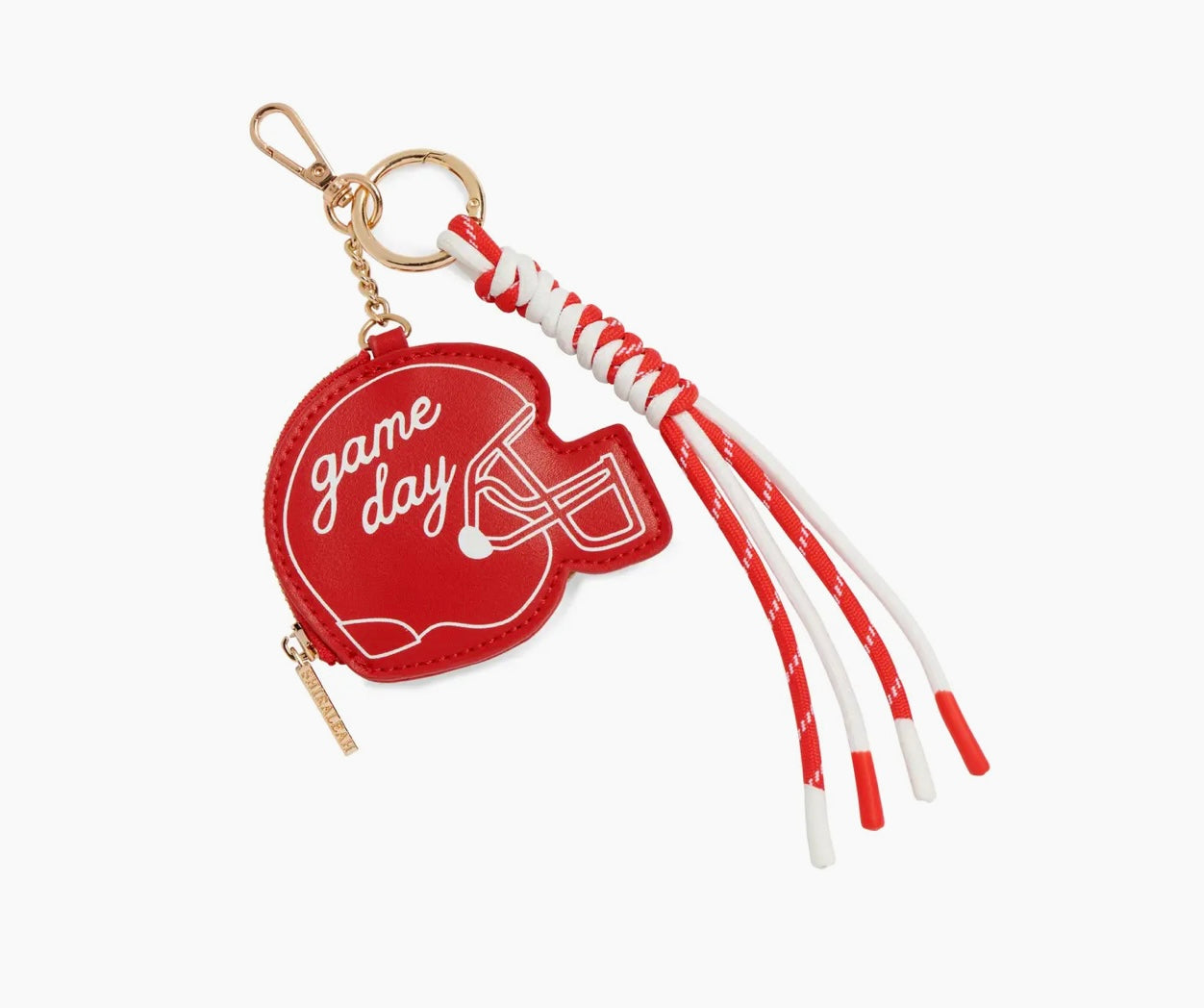 Helmet Bag Charm Key Ring Red