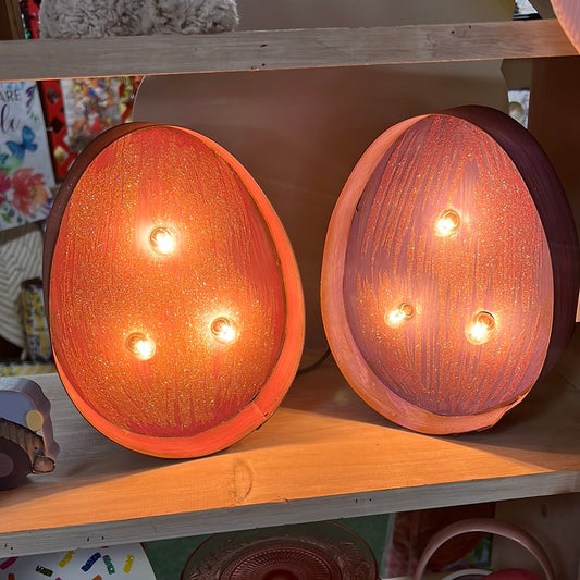 Round Top Collection Egg With Lights