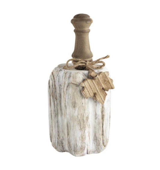 Mud Pie Medium Wood Baluster Pumpkin