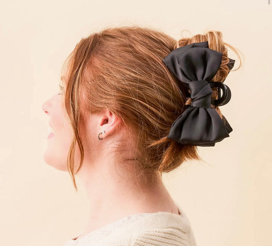 Satin Bow Claw Clip