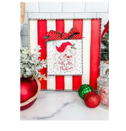 Round Top Mini Gallery Holly Jolly Santa