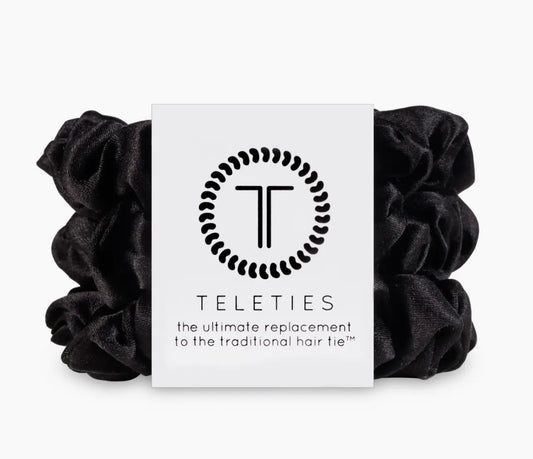 Silk Hair Scrunchie | Small | Jet Black