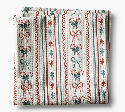Christmas Candy Boho Kitchen Tea Towel