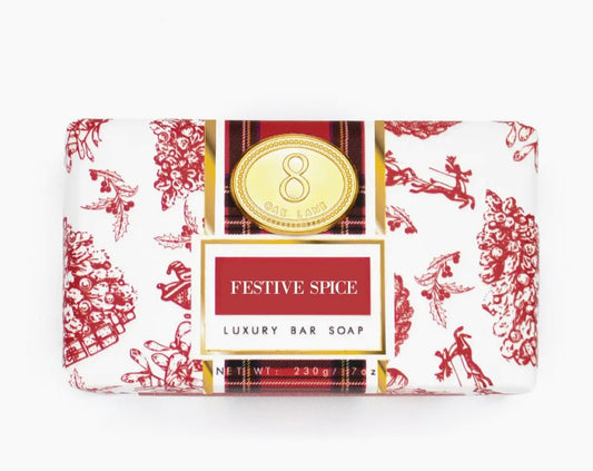 Festive Spice Wrapped Bar Soap
