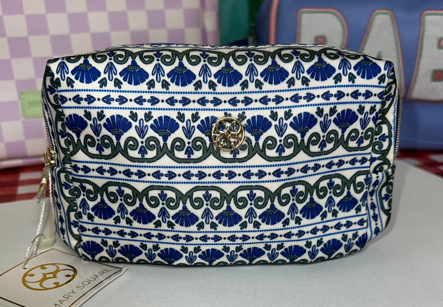 Mary Square Let’s Face it Mini Floral Foulard Navy