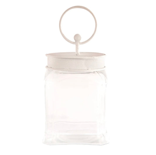 Round Top Collection White Lid Jar