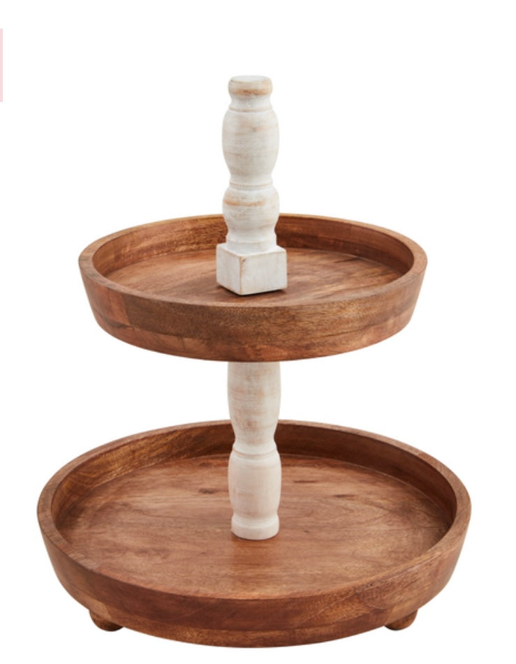 Banister Wood Tiered Server