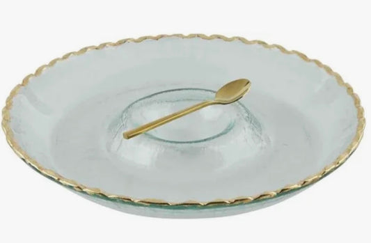 Glass with Gold Chip N Dil