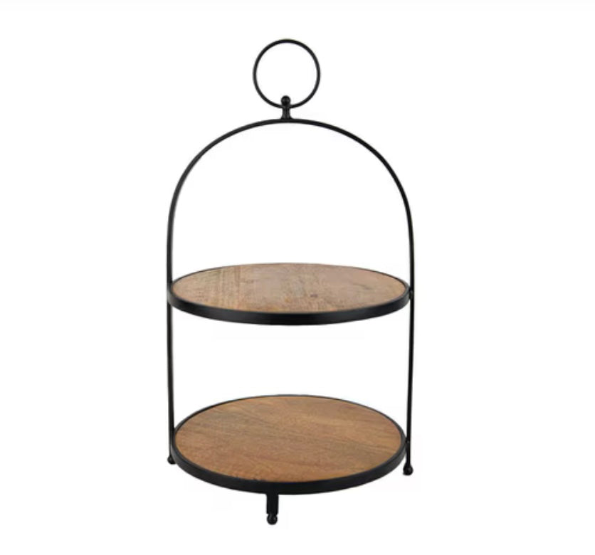 Round Top Tiered Server Finial Holder