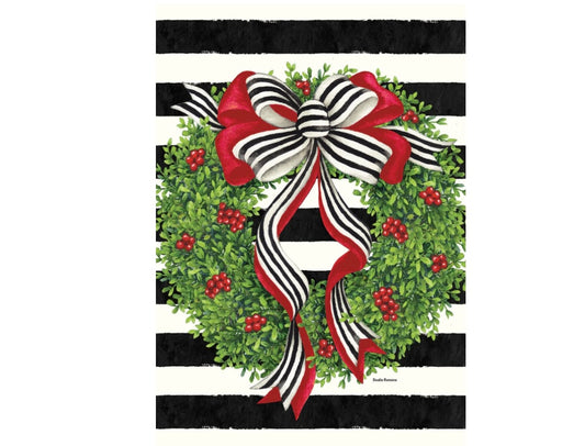 Custom Decor Holiday Stripes Large Flag