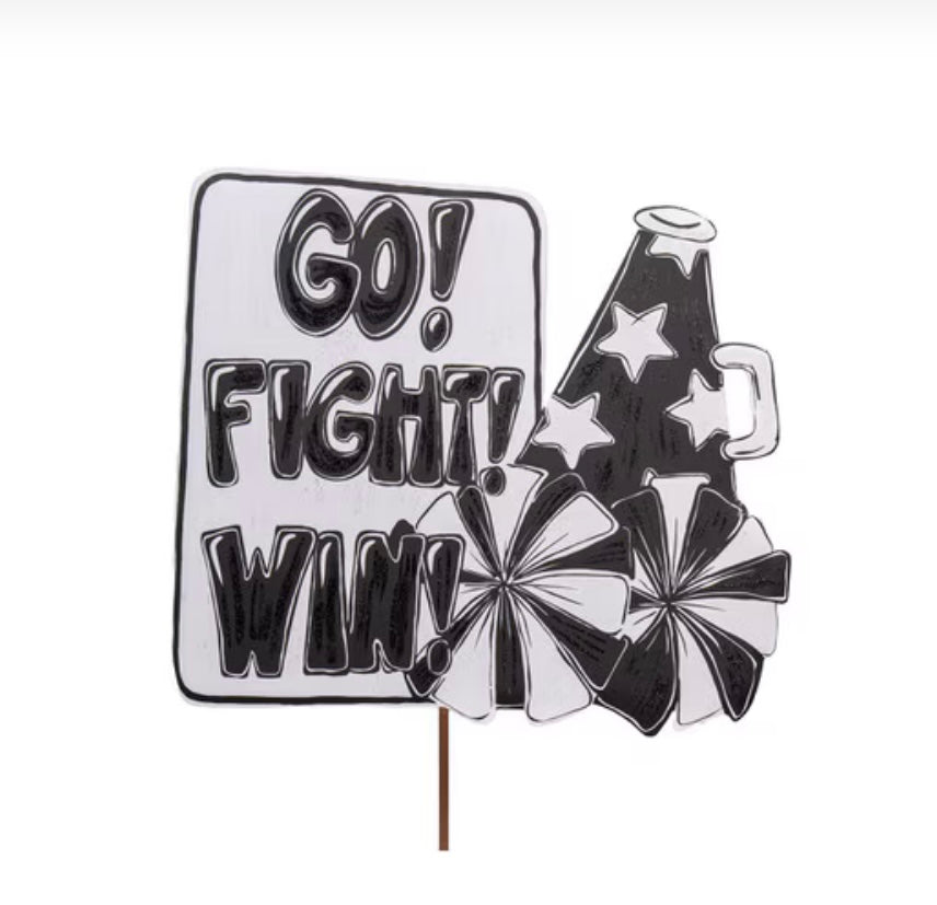 Round Top Go Fight Win Sign
