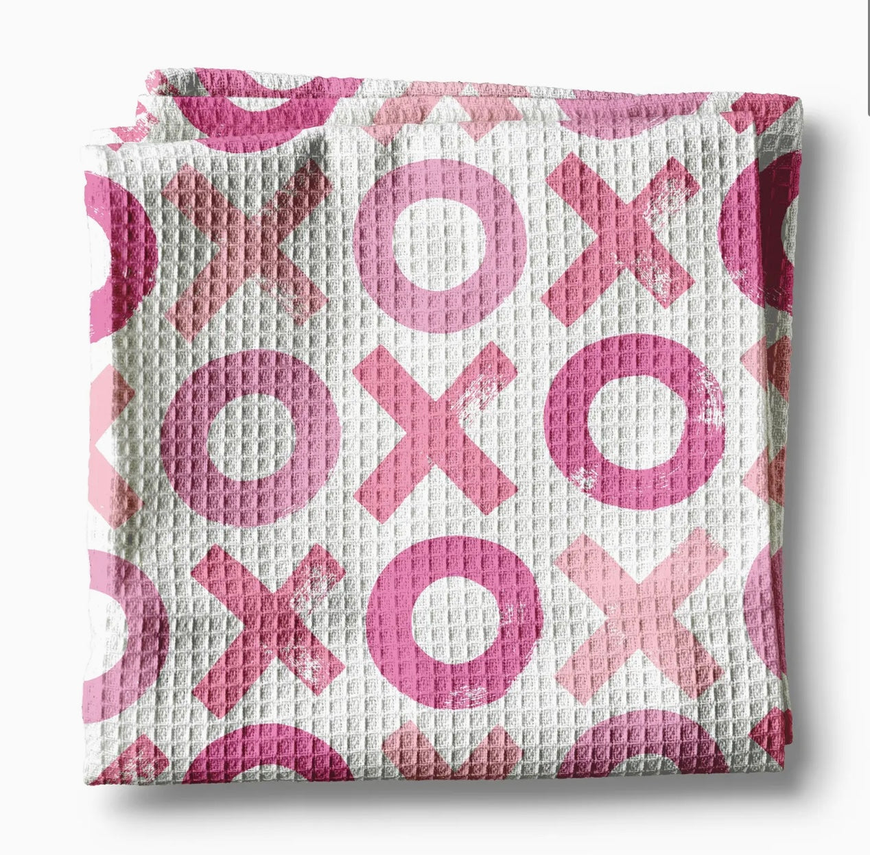 Valentine Heart XOXO Galantine Kitchen Towel Waffle Baking