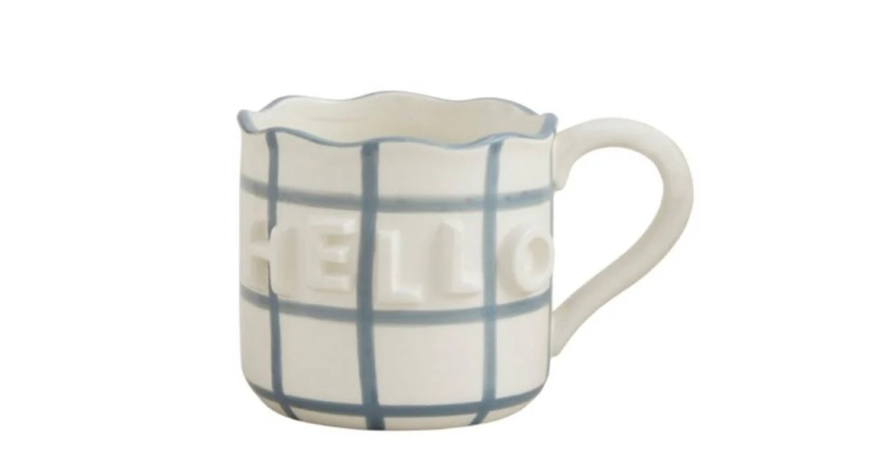 Mud Pie Wavy Hello Mug