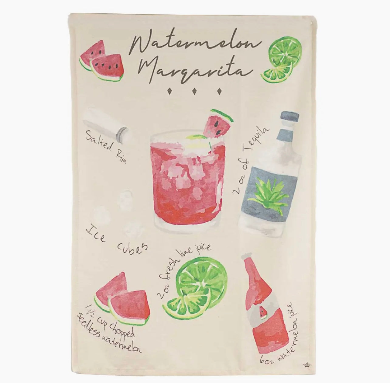 Watermelon Margarita Recipe Hand Towel