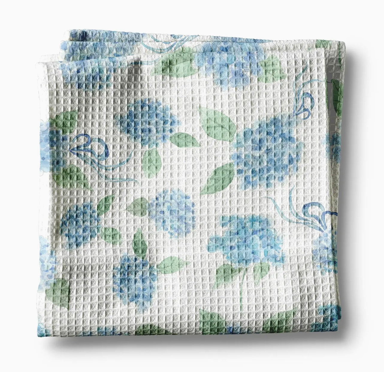 Hydrangea Flower Chinoiserie Kitchen Towel Preppy Spring