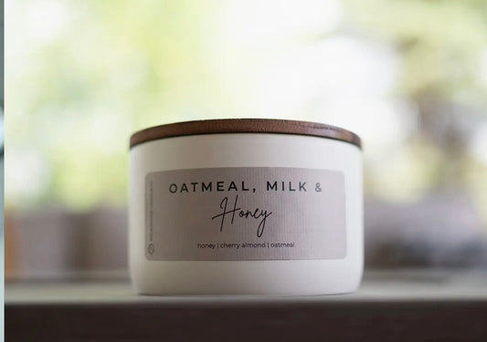 Statement Candle: Oatmeal, Milk, & Honey