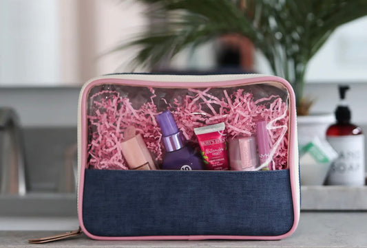 Jadelynn Brooke - Oversized Cosmetic Bag Denim Print