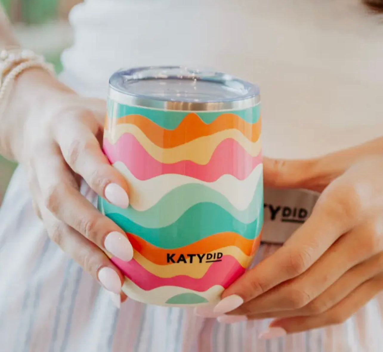 Neon Abstract Colors Stainless Steel Wine Tumbler