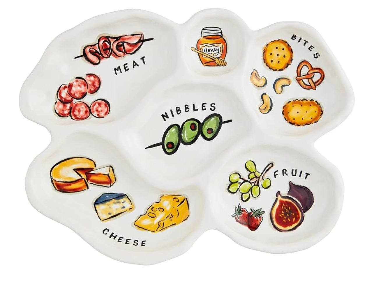 Sectioned Charcuterie Platter