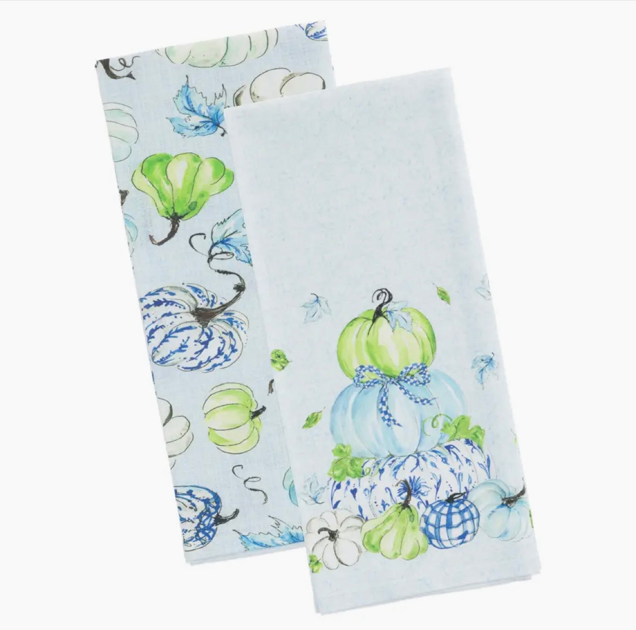 Chinoiserie Pumpkins Cotton Tea Towels Set of 2