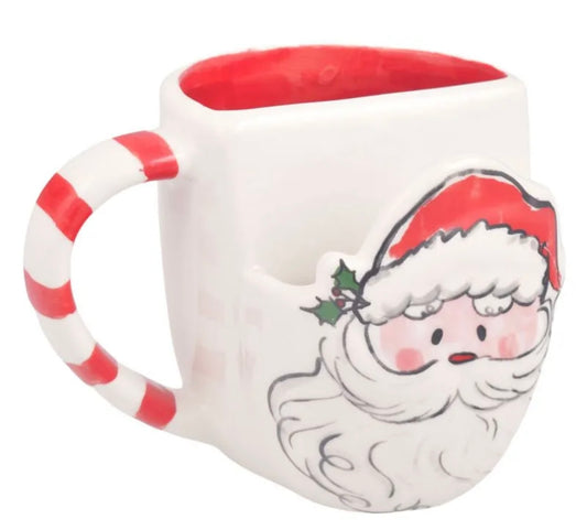 Santa Mug with Cookie Slot