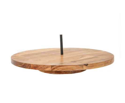Round Top Lazy Susan Natural Wood