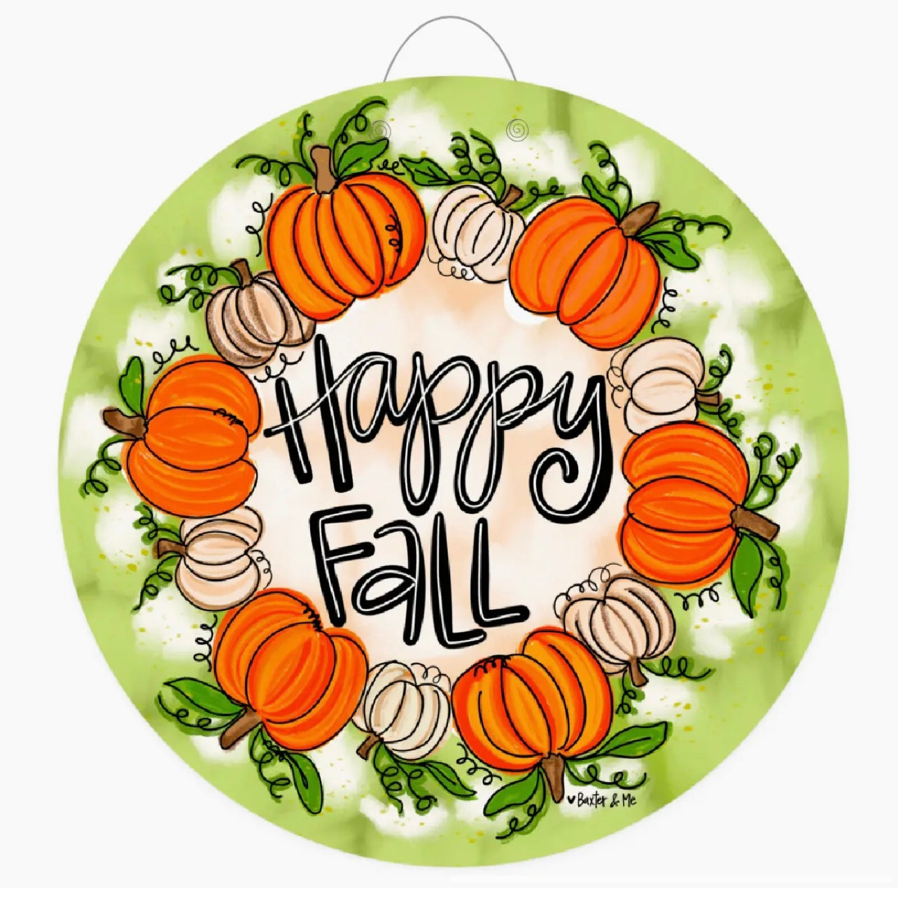 Pumpkins All Around Door Hanger