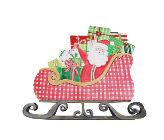 Round Top Gingham Sleigh 3D