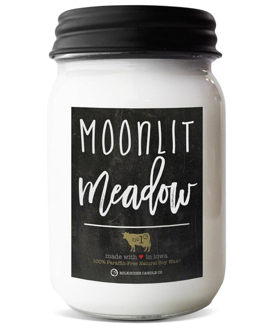 Farmhouse Mason Jar 13 oz: Moonlit Meadow