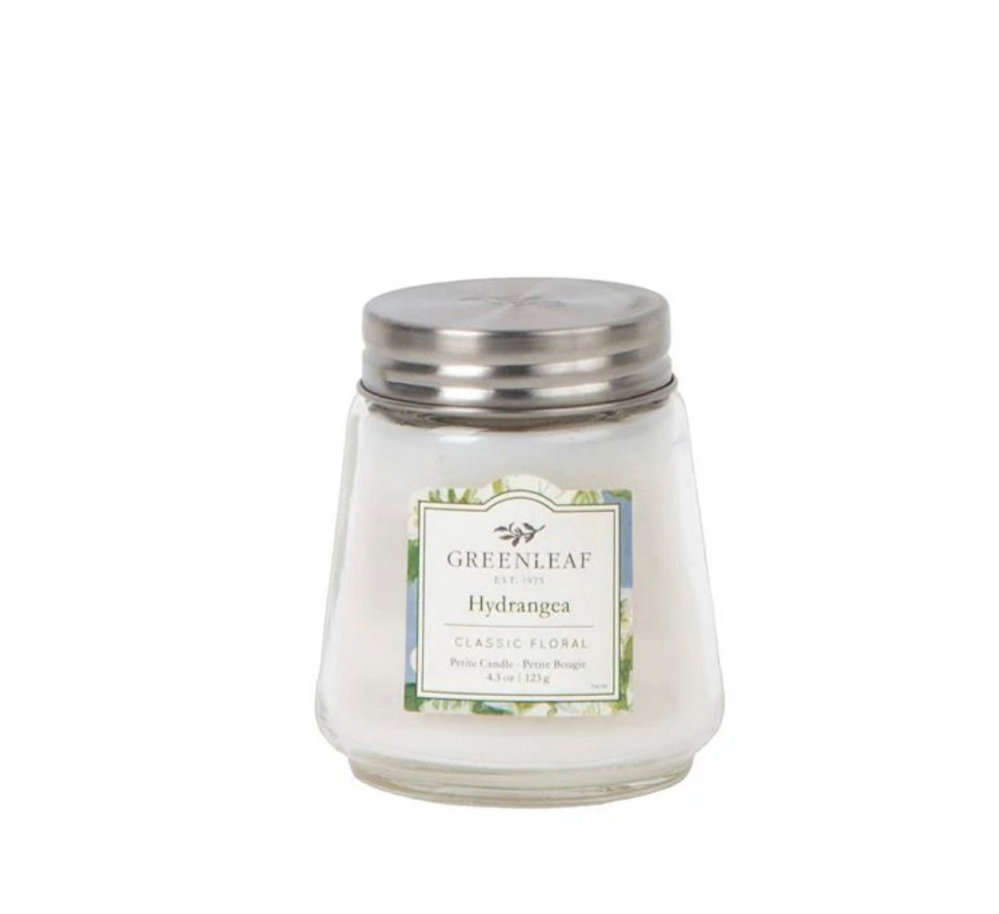 Green Leaf Hydrangea Petite Candle