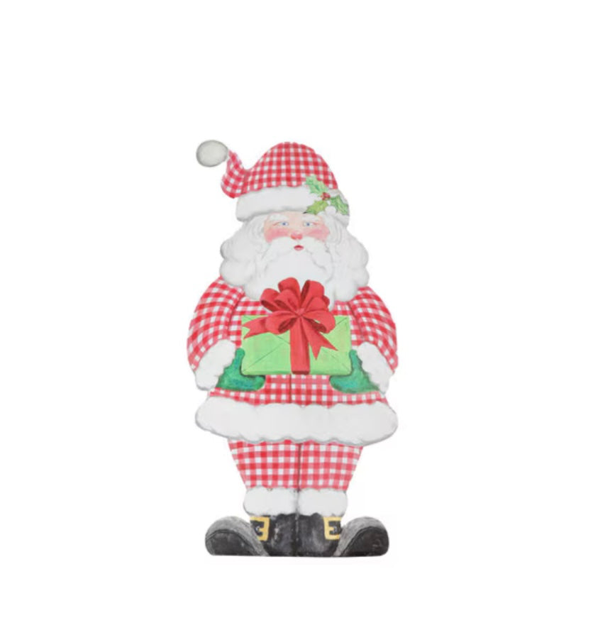 Round Top Ginghams Santa