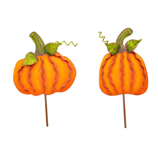 Round Top Ribbon Pumpkins Orange