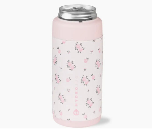 Hydro Jug Wildrose Floral 12oz Slim Can Cooler