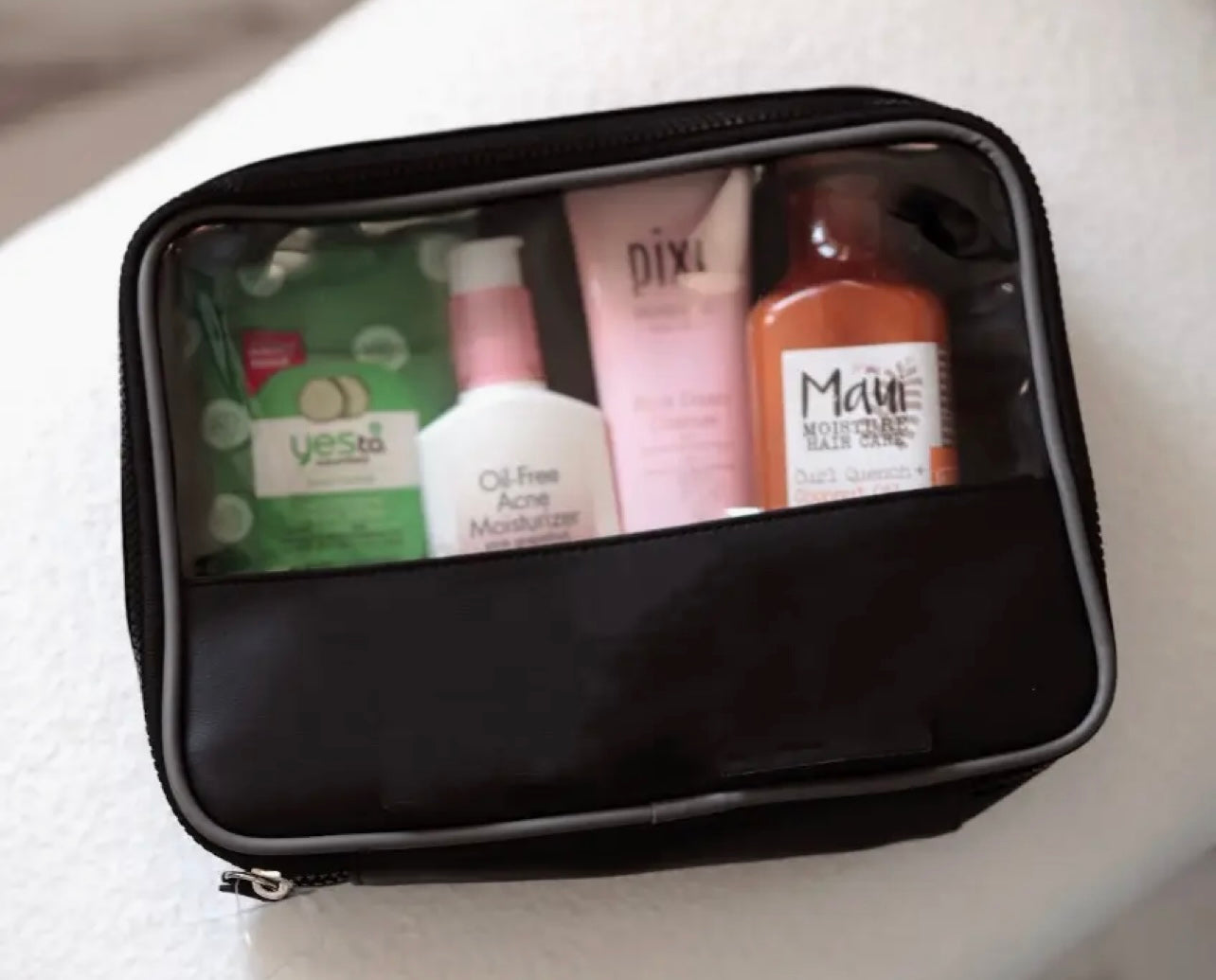 Jadelynn Brooke - Oversized Cosmetic Bag Midnight Clear Black