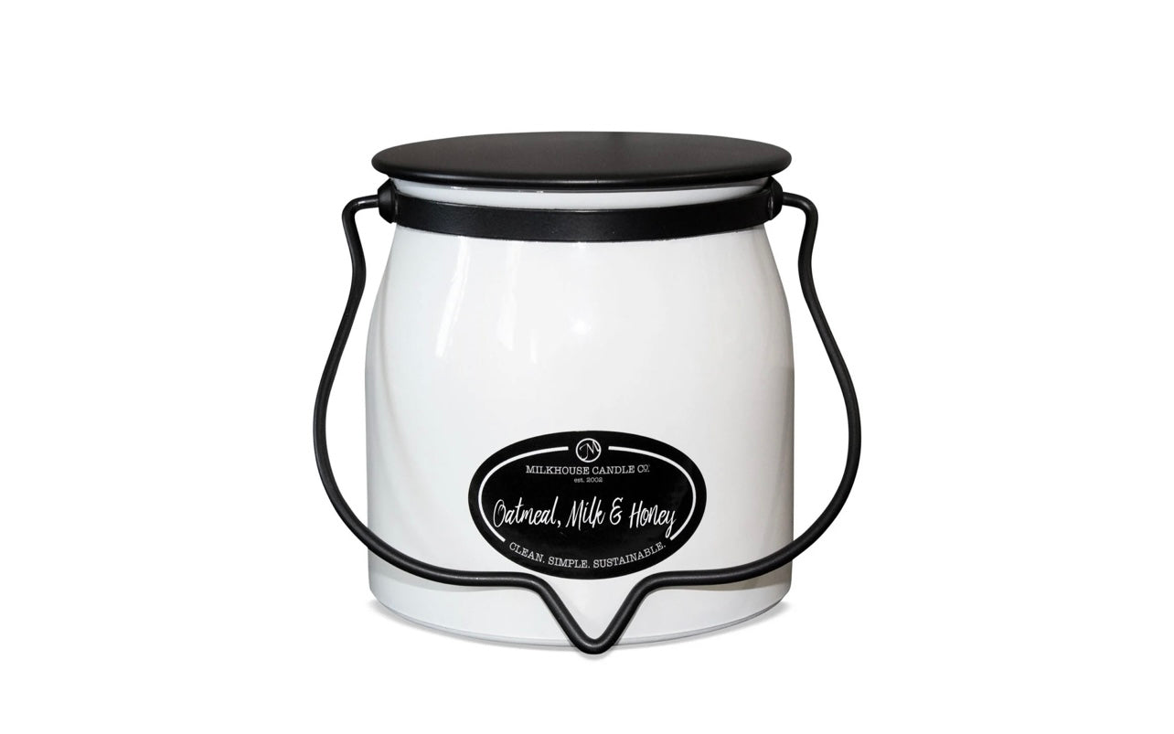 Butter Jar 16 oz: Oatmeal, Milk, and Honey