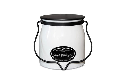 Butter Jar 16 oz: Oatmeal, Milk, and Honey
