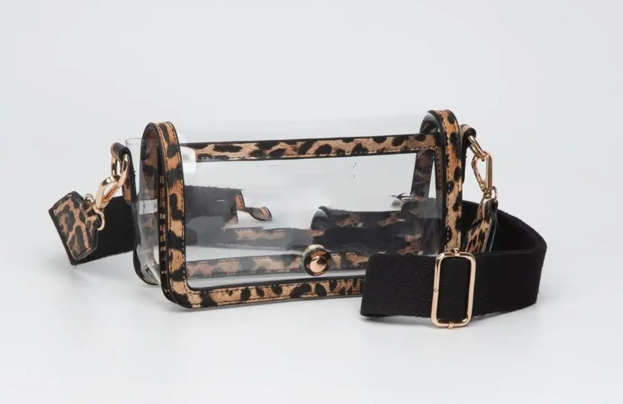 Crossbody Wristlet Clutch - Leopard