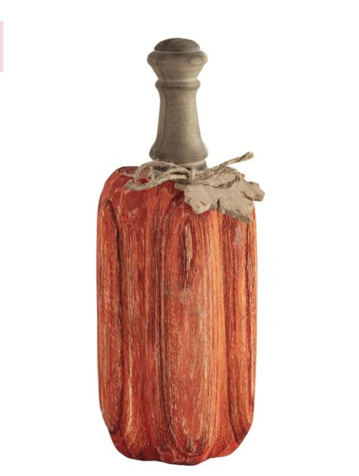 Mud Pie Large Wood Baluster Pumpkin