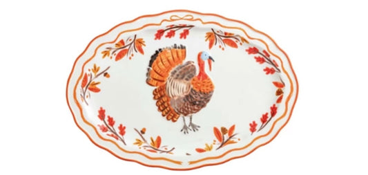 Mud Pie Turkey Whimsical Platter