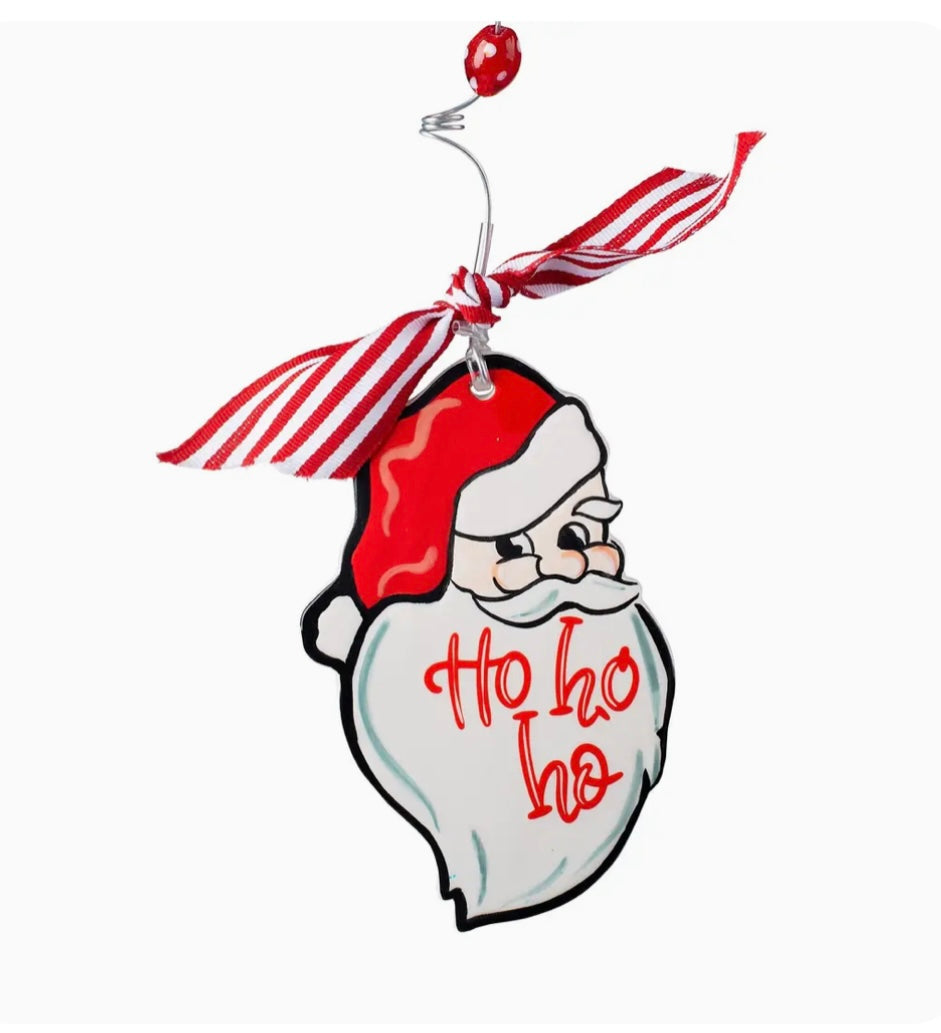Ho Ho Ho Santa Flat Ornament