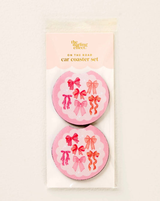 On the Road Car Coaster Set Blushing Bows