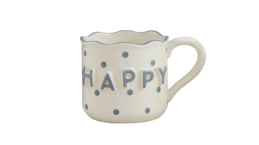 Mud Pie Wavy Happy Mug