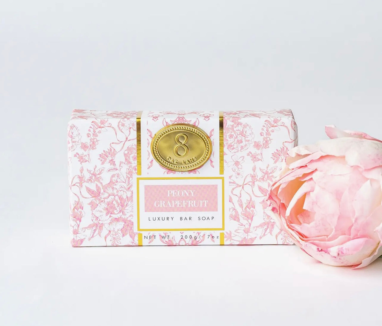 Peony Grapefruit Wrapped Bar Soap