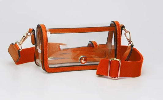 Crossbody Wristlet Clutch - Orange