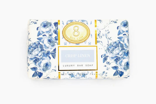 Crisp Linen Wrapped Bar Soap