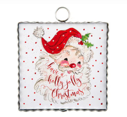 Round Top Mini Gallery Holly Jolly Santa