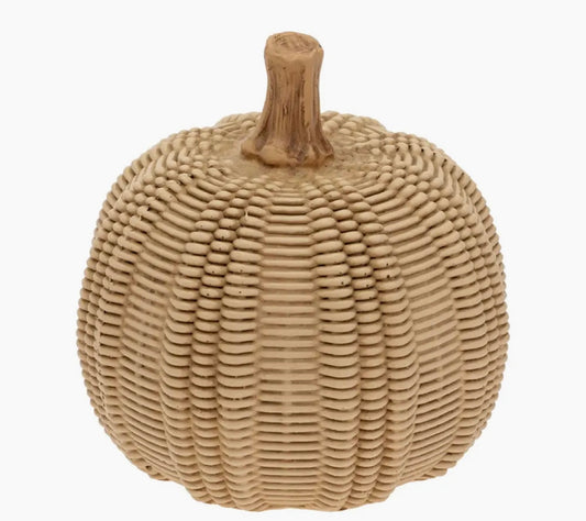 Small Wicker Textured Pumpkin
