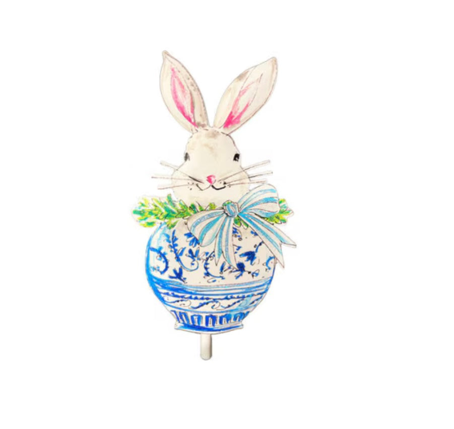 Round Top Posh Egg & Bunny Finial